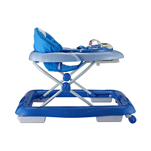Homcom® Lauflernhilfe Laufhilfe Gehhilfe für Baby Gehfrei Babywalker höhenverstellbar (Blau) - 4