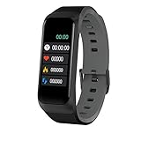 YSCYLY Fitness Tracker Bluetooth Smart Armband Uhr Herzfrequenz-blutdruckmessgerät Wasserdichte Informationen Push Für Android Ios Frauen Herren,Gray