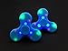 Produktbild Shangding Fidget Spinner Bluetooth Lautsprecher Hand Finger Spinner Fidget Metall Wellen LED Bluetooth Lautsprecher Portable Entlasten Stress Erwachsene und Kinder (Blau)