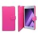 Produktbild Kompatibel mit Samsung Galaxy A5 2017 Schutzhülle Rosa Einfarbig Pu Leder Etui Schutzetui