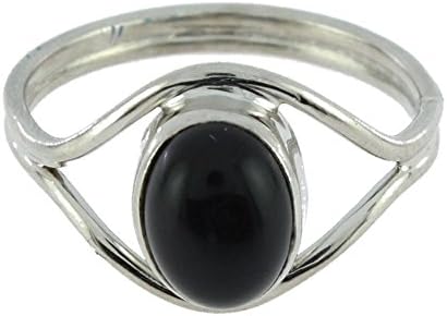 Ring Black onyx 22-04 - Jewellery in rhodium silver, Black onyx - All sizes and various stones - ARTIPOL