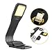 Produktbild Z-overlord Clip Light USB-Aufladbare Lampe Augenpflege Doppelt als Lesezeichen flexibel mit 4 Stufen dimmbar für Buch ebook Lesen im Bett, Kindle, iPad (Schwarz), [Energieklasse A+++]