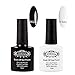 Perfect Summer Black and White UV led Gel Nail polish Manicure Varnish Nail Art kits Set good for Christmas Gift #06