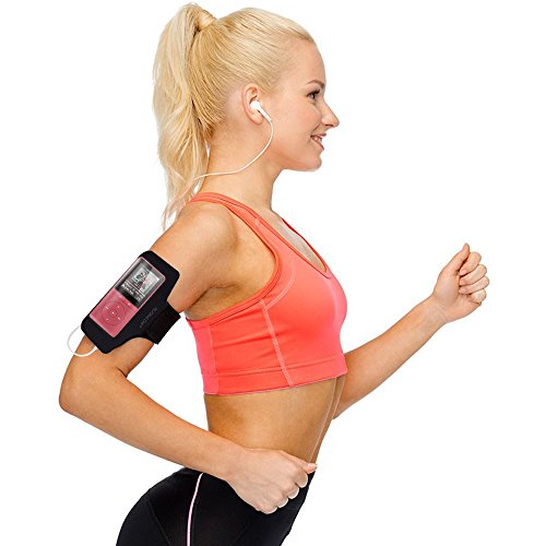 AGPTek Lycra Large Armband Hülle Case für AGPTek 70 Stunden A02 MP3 Player, mit veränderbarer Länge, Safey Design, geeignet für Bewegung, Gymnastik, Jogging, Workout, Rad fahren, Schwarz - 7