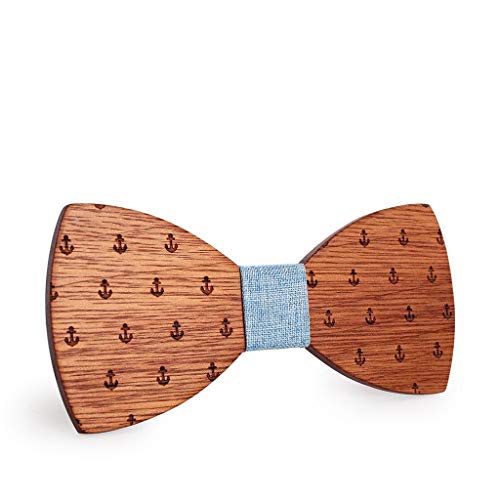 BeForBio - Pajarita de madera hecha a mano, elegante y a la moda, accesorio de moda o idea de regalo Fácil de ajustar.