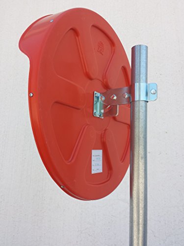 ECM-60o Flexibler Konvexspiegel, 60 cm Durchmesser, für Verkehrssicherheit und Schutz vor Ladendieben mit einstellbarem Befestigungsbügel für 48 mm Stangen. - 4