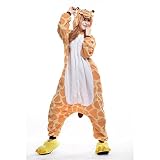 Free Fisher Damen/ Herren Schlafanzug Pyjama, Tier Kostüm, Giraffe, Gr. M (Körpergröße 160-169 CM) -