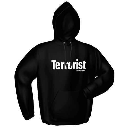 Preisvergleich Produktbild Kapuzenshirt Terrorist black Gr. S