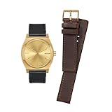 Nixon - Time Teller 37mm Geschenkpaket All Gold/Black/Brown - Armbanduhr Unisex