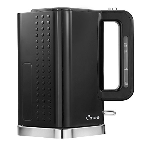 Limee 2200W 1.7 Liter schnurlos Elektro schnelle Kochen Krug Punkte Entwurf Kessel black