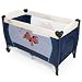 TecTake New Portable Child Baby Travel Cot Bed Playpen with Entryway Blue