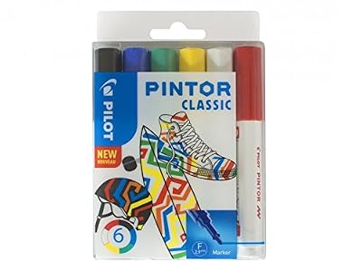 Pilot Pintor 3131910517405 2.9 mm Tip Pilot fine Line Bullet marqueur peinture – Couleurs classiques (lot de 6)