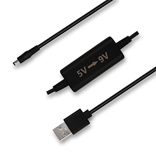 Kuncan Step Up Voltage Converter DC to DC Converter Adapter Black Regulator FROM POWER BANK 6.5 FT am to DC5.5 * 2.1 mm