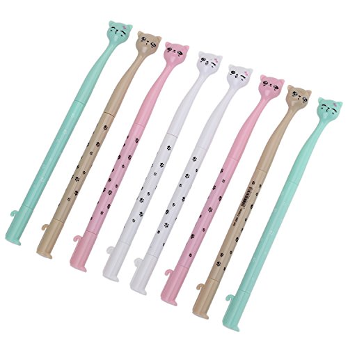 Pinzhi 8pcs Kreatives Briefpapier niedlichen Cartoon-Katze Gel-Pen Pen