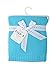 Silver Cloud Love Cotton Blanket (Turquoise)