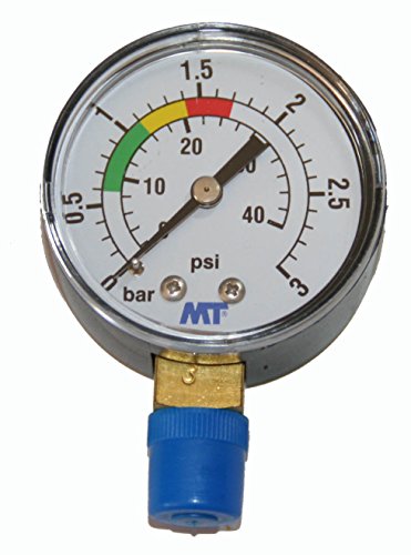 Manometer mit Eichstrich rot und grün – ABS Manometer-Filter Hat Sand Pool 3Bars - 2