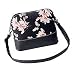 Produktbild Damen Schultertasche Piebo Frau Umhängetasche Mädchen Blumendruck Schulter Leder Geldbörse Satchel Messenger Kleine Tasche Frau Geschenk (7.9x9.1x1.6”, Schwarz 1)