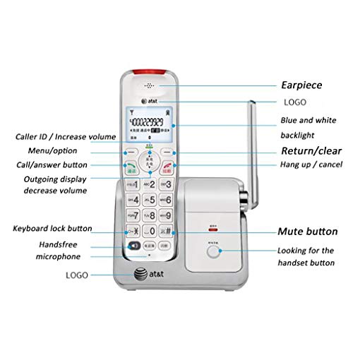DHLIZI Festnetztelefon Digitales Schnurlostelefon Drahtloses Festnetz Festnetz Festnetz Einzelgerät Business-Office-Telefon Ältere Mobiltelefone (Farbe : B)