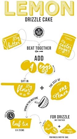 Lemon Drizzle Cake Recipe Tea Towel