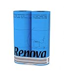 papel higienico azul 3 capas Renova Papel Higiénico Perfume oficial. (6 x Rollos), color azul