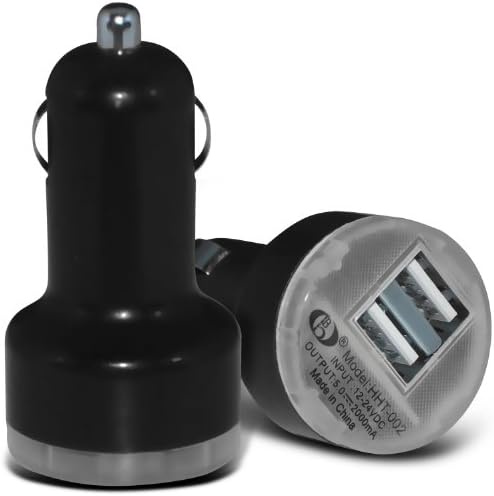 (Black) BlackBerry Bold 9790, 9780, 9650, 9700 BlackBerry Bold Touch 9900, 9930 Universal 12v Mini Bullet USB Dual Port In Car Charger Exclusive To *Aventus*