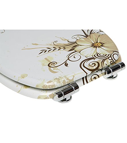 Sanilo WC Sitz mit Absenkautomatik Flower | hochwertige Oberfläche | einfache Montage | stabile Scharniere A329859 - 5