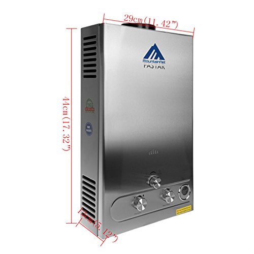 Ridgeyard 8L LPG Propan Gas Tankless Instant-Heißwasserbereiter mit Duschkopf - 4