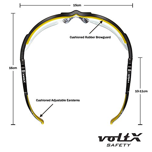 voltX GT ADJUSTABLE Bifokale Lesen Schutzbrille (KLAR +1.5 Dioptrie), CE EN166FT zertifiziert, Anti-Beschlag Beschichtung. - 6