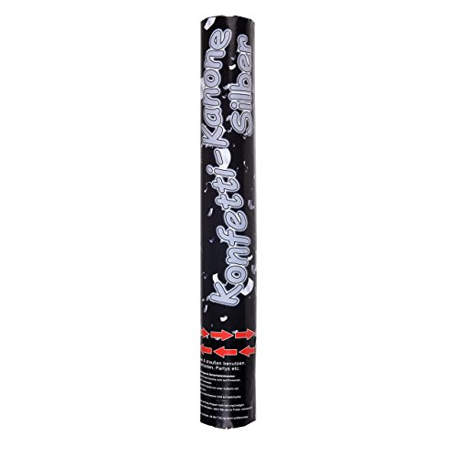 10 Stück XL Silber Party Popper Konfetti Shooter 4 Meter Schussweite - 2