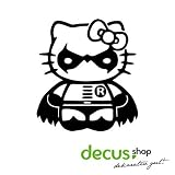 Resistente a los rayos UV. Decus Pegatina de Hello Kitty diseño de Robin Batman, Estilo OEM JDM