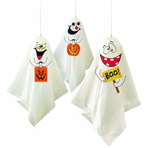 Ghost Halloween decoraciones colgantes, pack de 3