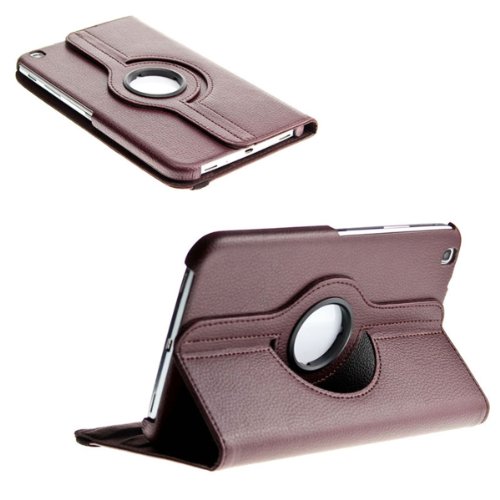 3in1 SET Tab3 8.0 360° Schutzhülle + Folie + Pen Samsung Galaxy Tab 3 8.0 SM-T310 T311 T315 Tasche Etui (Braun) - 3