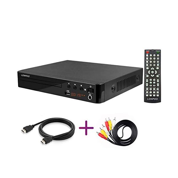 LP-099 Reproductor de DVD (Full HD, HDMI, USB, Multi Region Code Zone Gratis) compatible con DIVX, JPEG y MP3