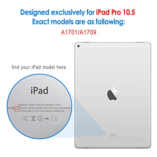 iPad Pro 10,5 Hülle, JETech Hülle Case Schutzhülle Tasche für Apple Neu iPad Pro 10,5″ Display 2017 mit Leichte Ständer und Auto-Einschlaf/Aufwach (Roségold) - 2