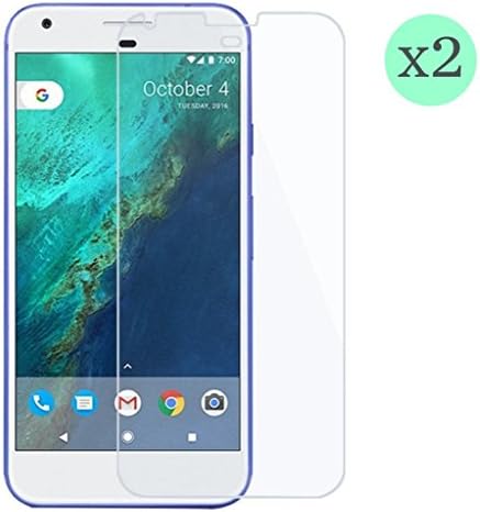Google Pixel XL [2-Pack] Screen Protector I Funnytech@ Premium Tempered Glass Screen Protector for Google Pixel XL l 9H Hardness and Easy Bubble-Free Installation