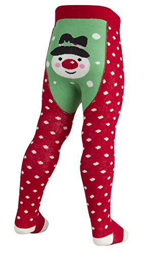 TICK TOCK New Baby Novelty Girls Christmas Tights Xmas Cotton Snowman Reindeer