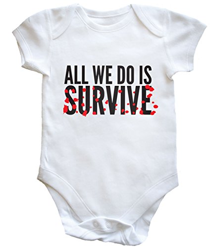 HippoWarehouse All we do is survive baby vest boys girls