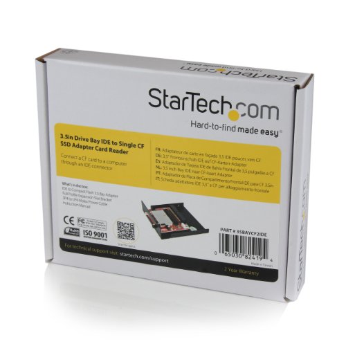 StarTech.com Adapter / Kartenleser (3,5 Zoll / 8,9 cm; Drive Bay IDE auf Single CF SSD) - 6