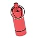 Produktbild MagiDeal Aluminium Wasserdicht Kapsel Kleinteilen Behälter Flasche Pillendose Pillenbox Tablettendose Mini Aufbewahrungsbox mit Schraubverschluss Schlüsselring als Schlüsselanhänger tragbar - Rot