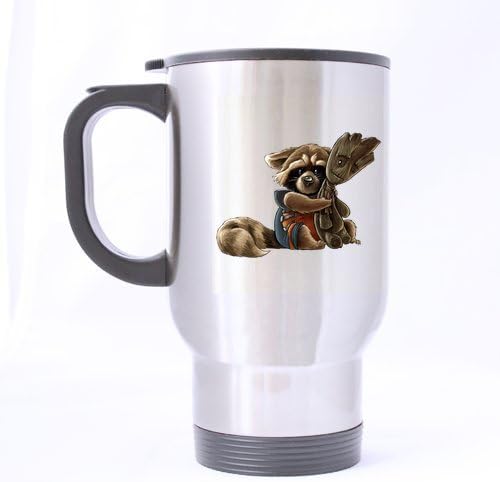 Rocket Raccoon and Groot Customized Design Travel Mug Coffee Mug Creative Sport Cup Personalized Tea Cup 14OZ