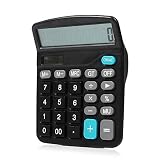 La calculadora tiene una pantalla grande y clara de 12 dígitos con ángulo de visión fácil.