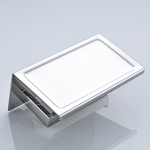 newpointer Toilettenpapierhalter, Angle Simple selbstklebend & Wand montiert SUS 304 Edelstahl Toilettenpapierhalter Aufbewahrung Badezimmer Papier Tissue Rolle Kleiderbügel mit Handy Ablage, poliert - 6