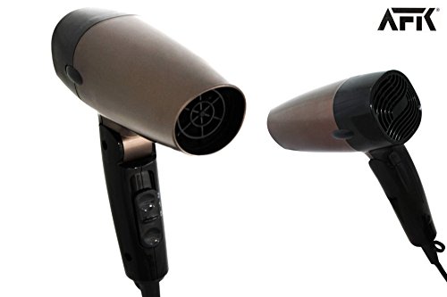 AFK Reisefön Haartrockner schwarz braun 1200 Watt Klappbar - 2