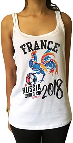 Jersey Tank Top France Rooster Russia World Cup Football 2018 Print JTK1414 (Small)