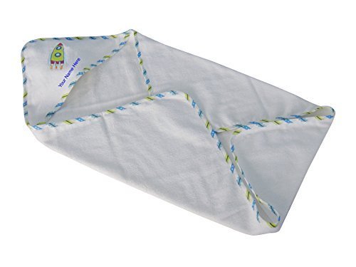 Personalised Embroidered Hooded Towel/Cuddle Wrap - Bath towel - Boys