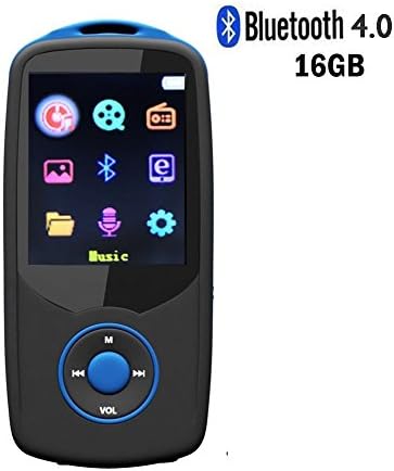 CFZC MP3 Music Player with Bluetooth 4.0, Bluetooth Player 16GB Lossless Music Player with Voice Record-Support 64GB-Blue