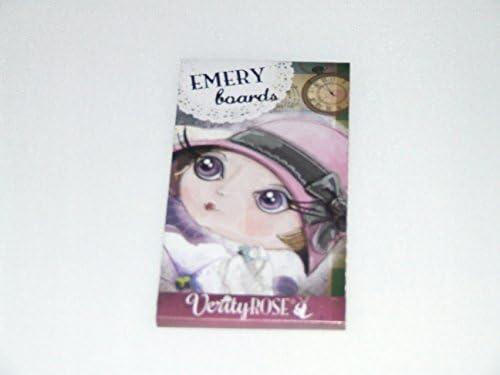 VERITY ROSE 4 EMERY BOARDS NAIL FILE WOMAN IN PINK HAT PICTURE COME IN MATCHBOX FLIP CASE