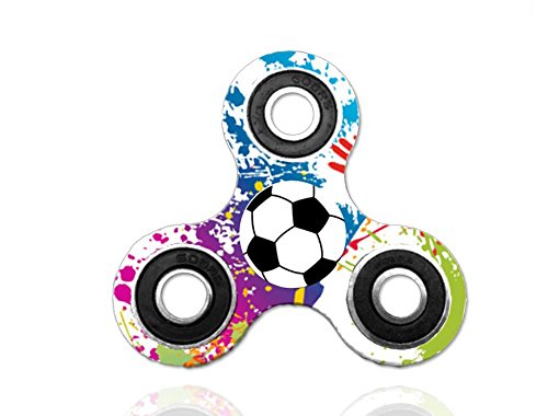 KOTiger Fußball Form Fidget Hand Spinner Rad Spielzeug für Kinder Adult Stress Reduzieren Angst Aufmerksamkeit (bunt)