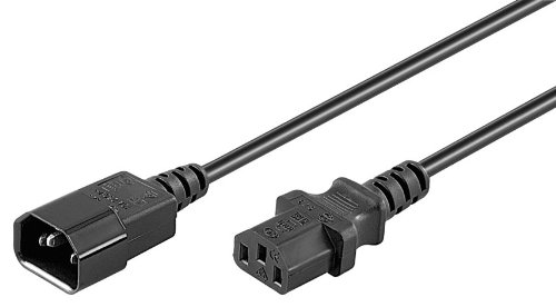 Preisvergleich Produktbild Wentronic Netzkabel (AC Buchse auf Stecker S-050) 0,5 m schwarz