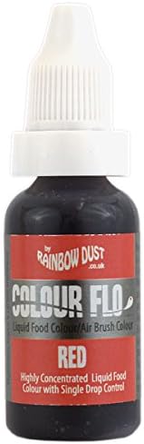 Rainbow Dust - Colour Flo - Airbrush Ready Food Colouring for Cake Decoration (Red)